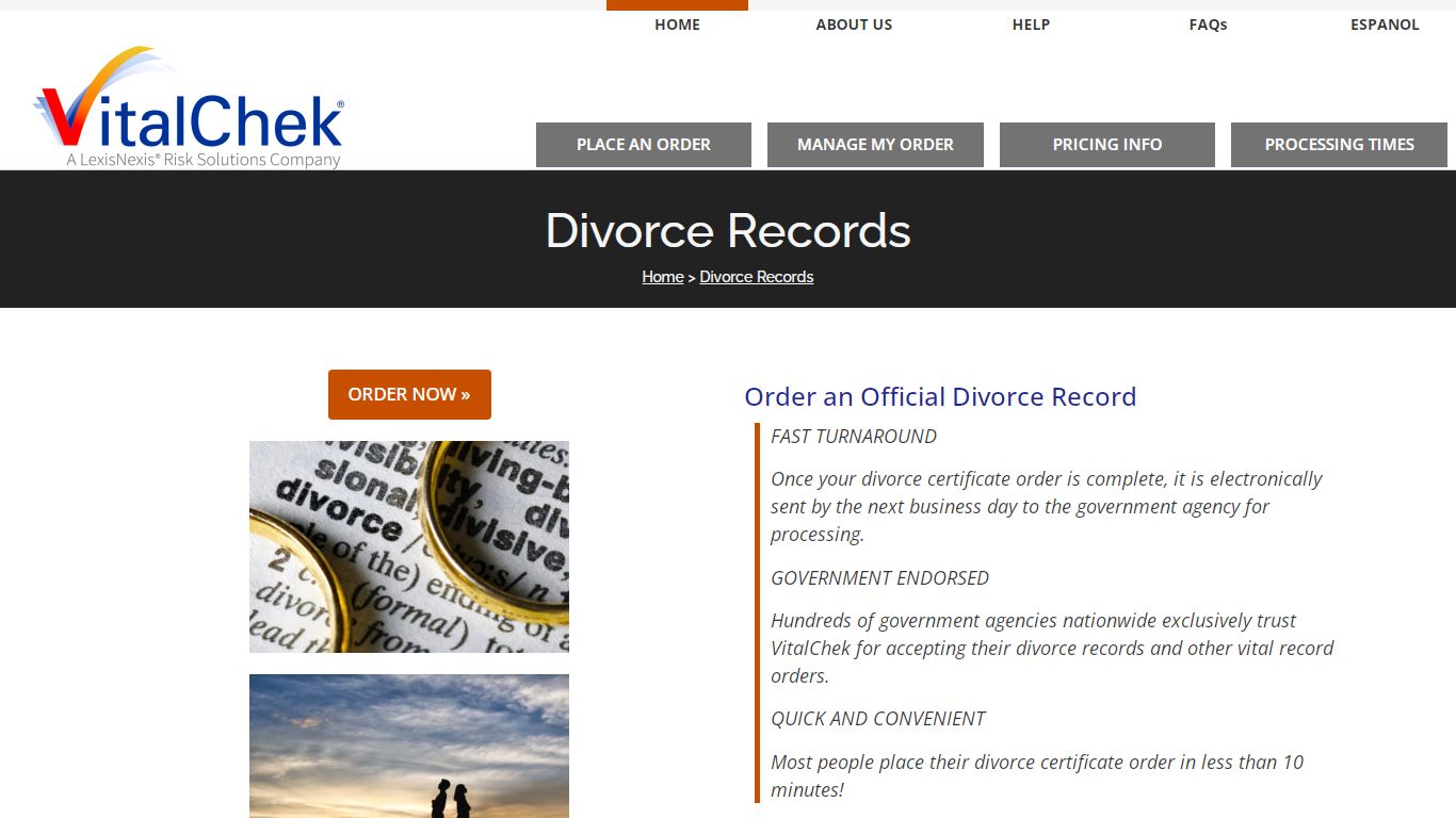 Divorce Records | Order Divorce Certificates - VitalChek